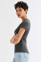 orolay Slim-Fit Crew Neck Stretch Knit T-Shirt #color_black