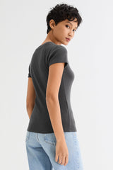 orolay Slim-Fit Crew Neck Stretch Knit T-Shirt #color_black