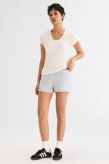 orolay Slim-Fit Crew Neck Stretch Knit T-Shirt #color_soft white