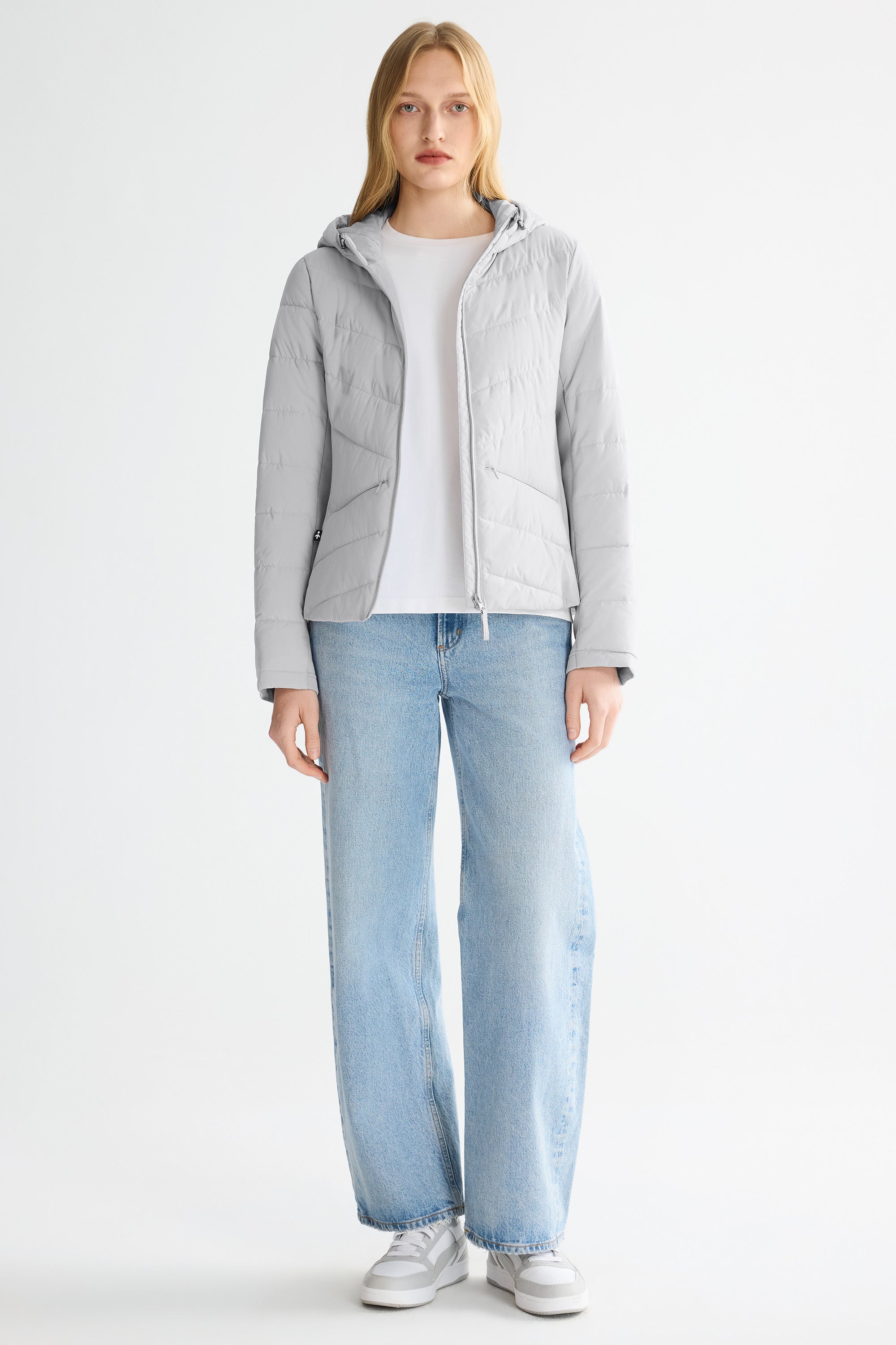 OROLAY Slim-Fit Quilted Hybrid Jacket #color_gray