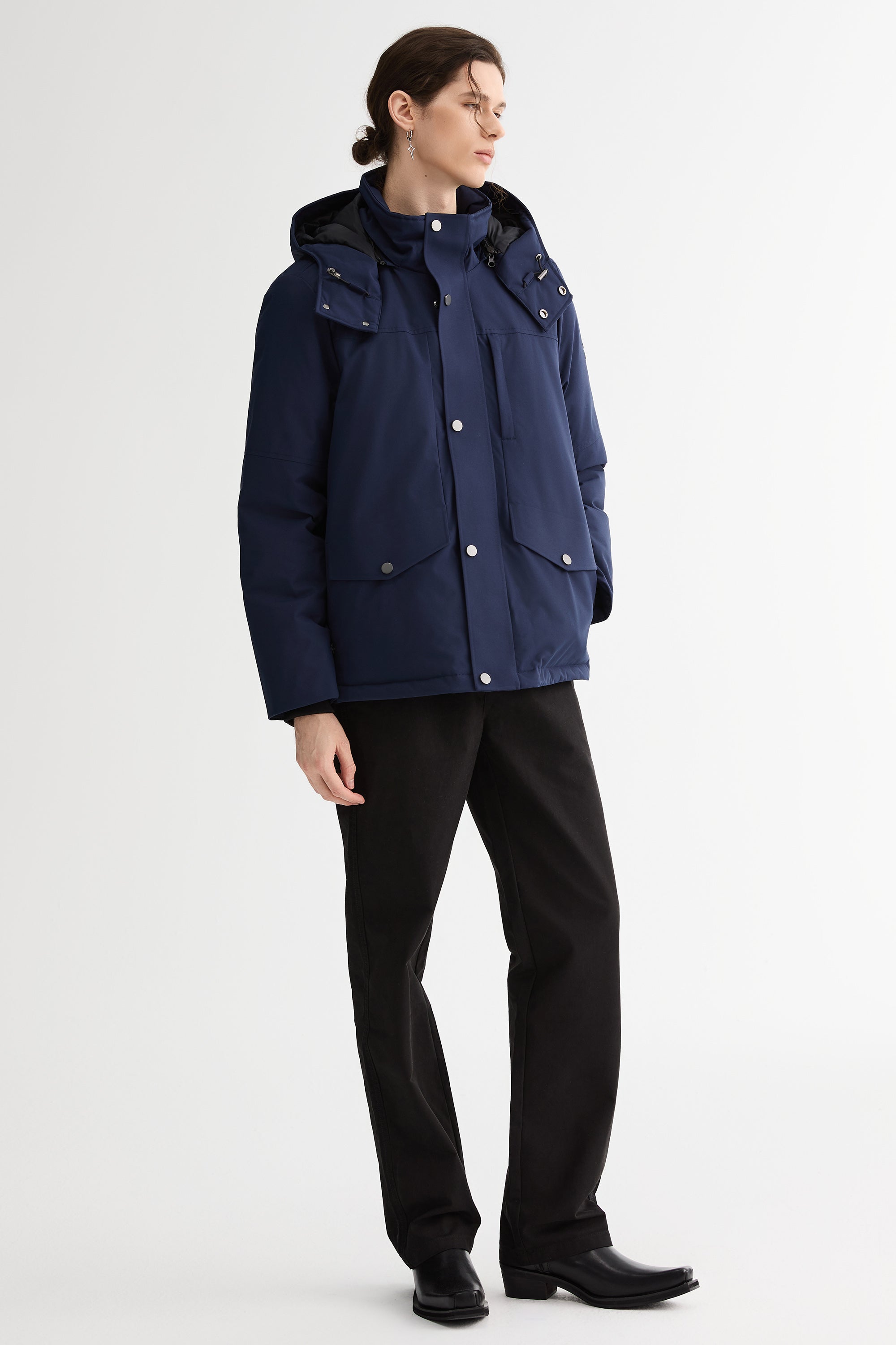 Super Warm Down Parka with Hood Orolay #color_navy