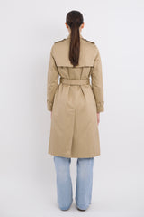 Maxi Length Classic Trench Coat Orolay #color_Khaki