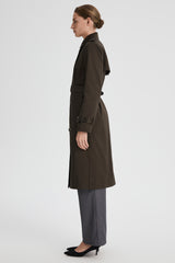Maxi Length Classic Trench Coat Orolay #color_coffee