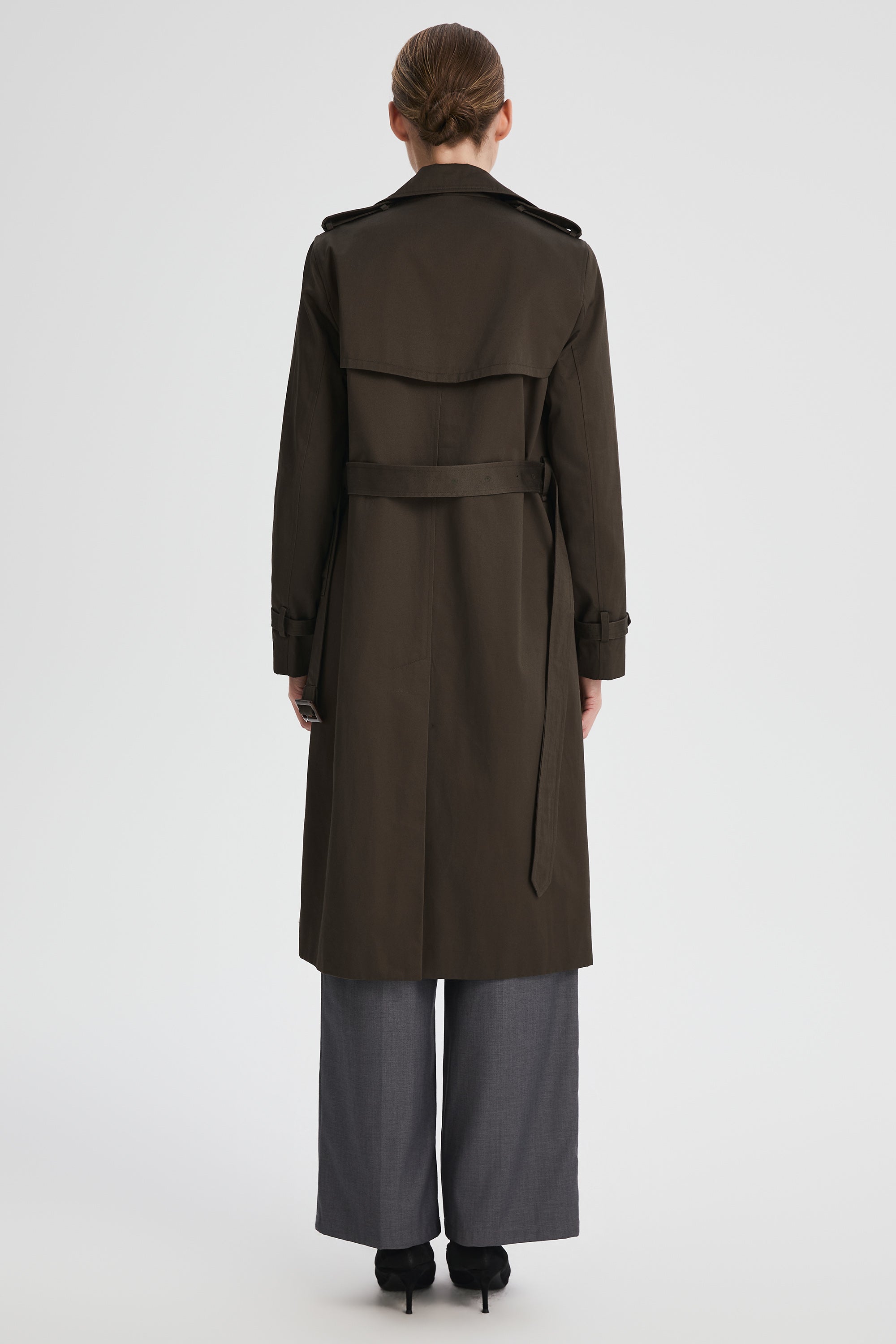 Maxi Length Classic Trench Coat Orolay #color_coffee