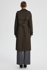 Maxi Length Classic Trench Coat Orolay #color_coffee