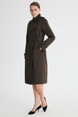 Maxi Length Classic Trench Coat Orolay #color_coffee
