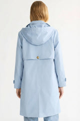 Orolay-Single-Breasted Trench-#color_Light Blue