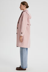 Orolay-Single-Breasted Trench-#color_pink
