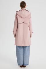 Orolay-Single-Breasted Trench-#color_pink
