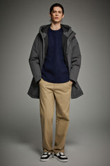 WeatherGuard Mid-Length Hooded Parka Jacket Orolay #color_gray