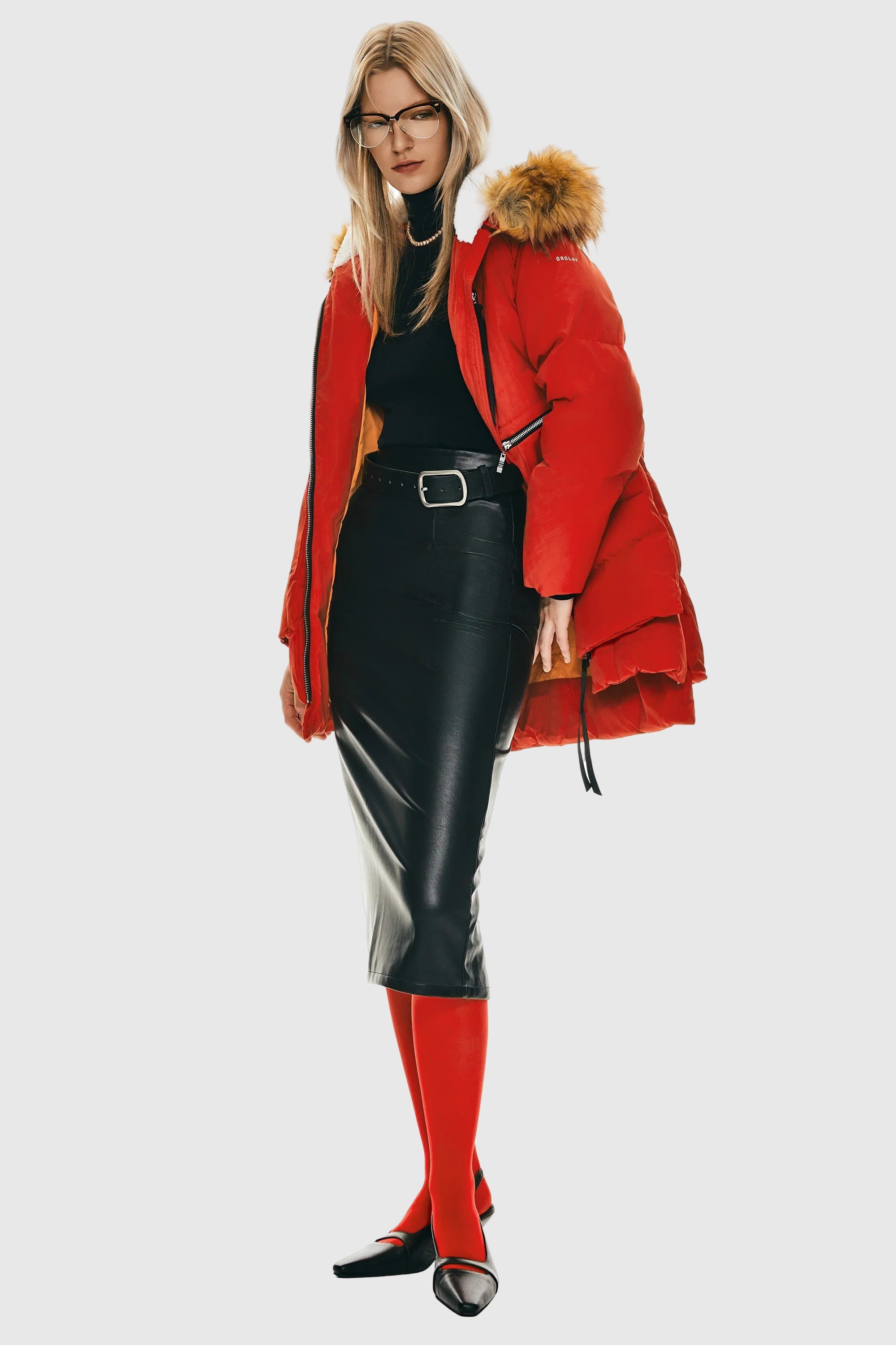 092 Universe® Thickened Down Jacket Faux Fur Hood