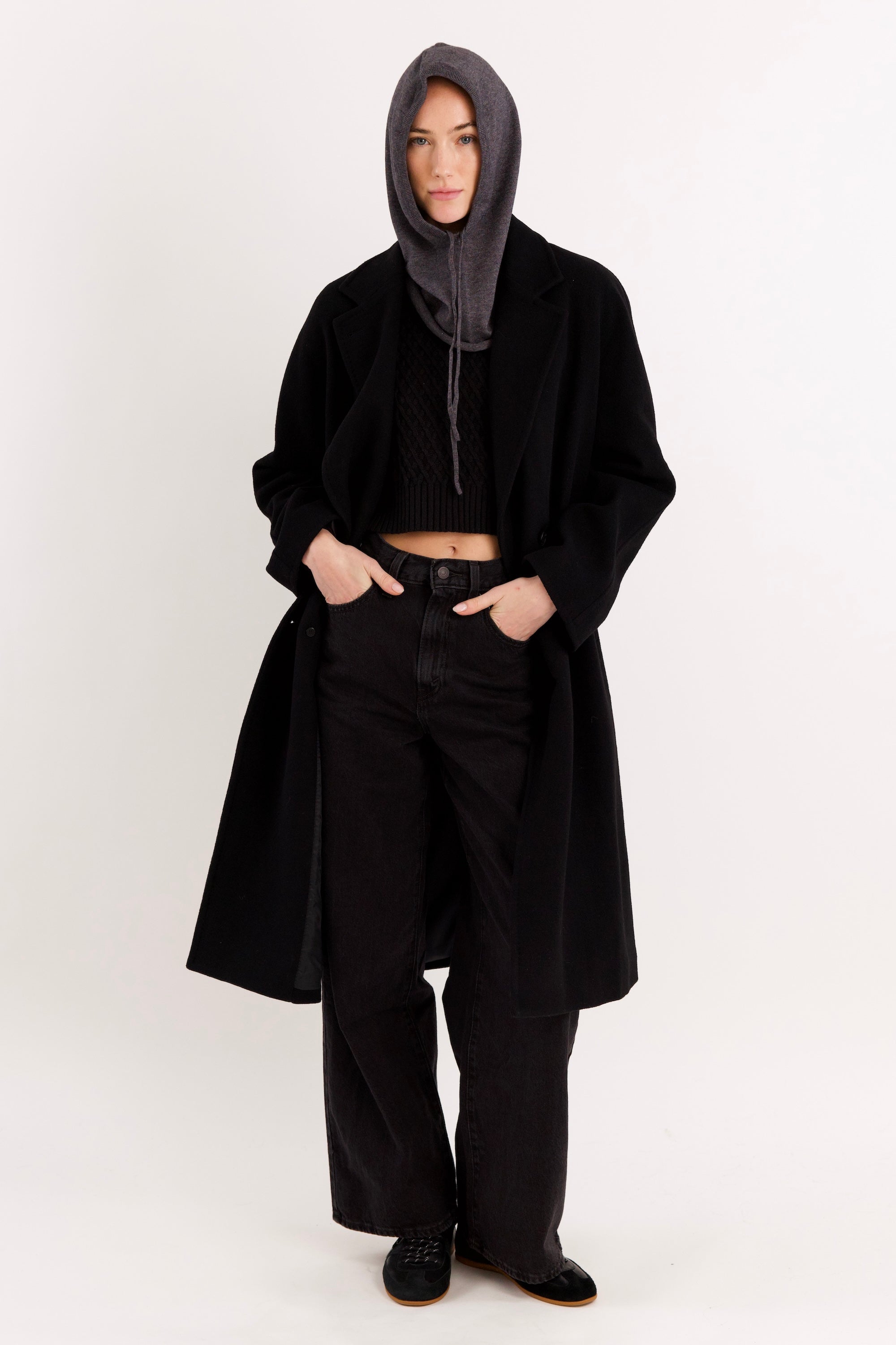 Wool Blend Knit Hood #color_darkgray