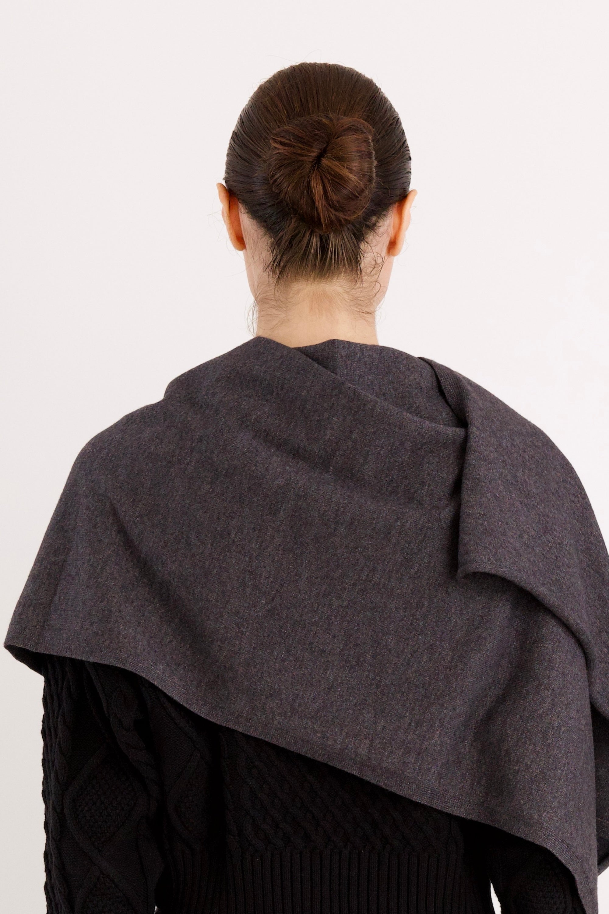 Orolay Wool Blend Knitted Scarf #color_darkgray