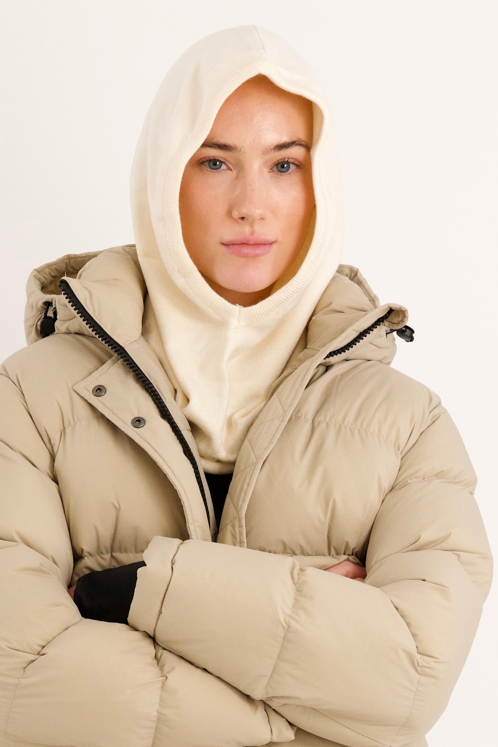 Wool Blend Knit Hood #color_beige