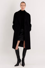 orolay Maxi Wool Coat 4-Button #color_black
