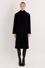 orolay Maxi Wool Coat 4-Button #color_navy