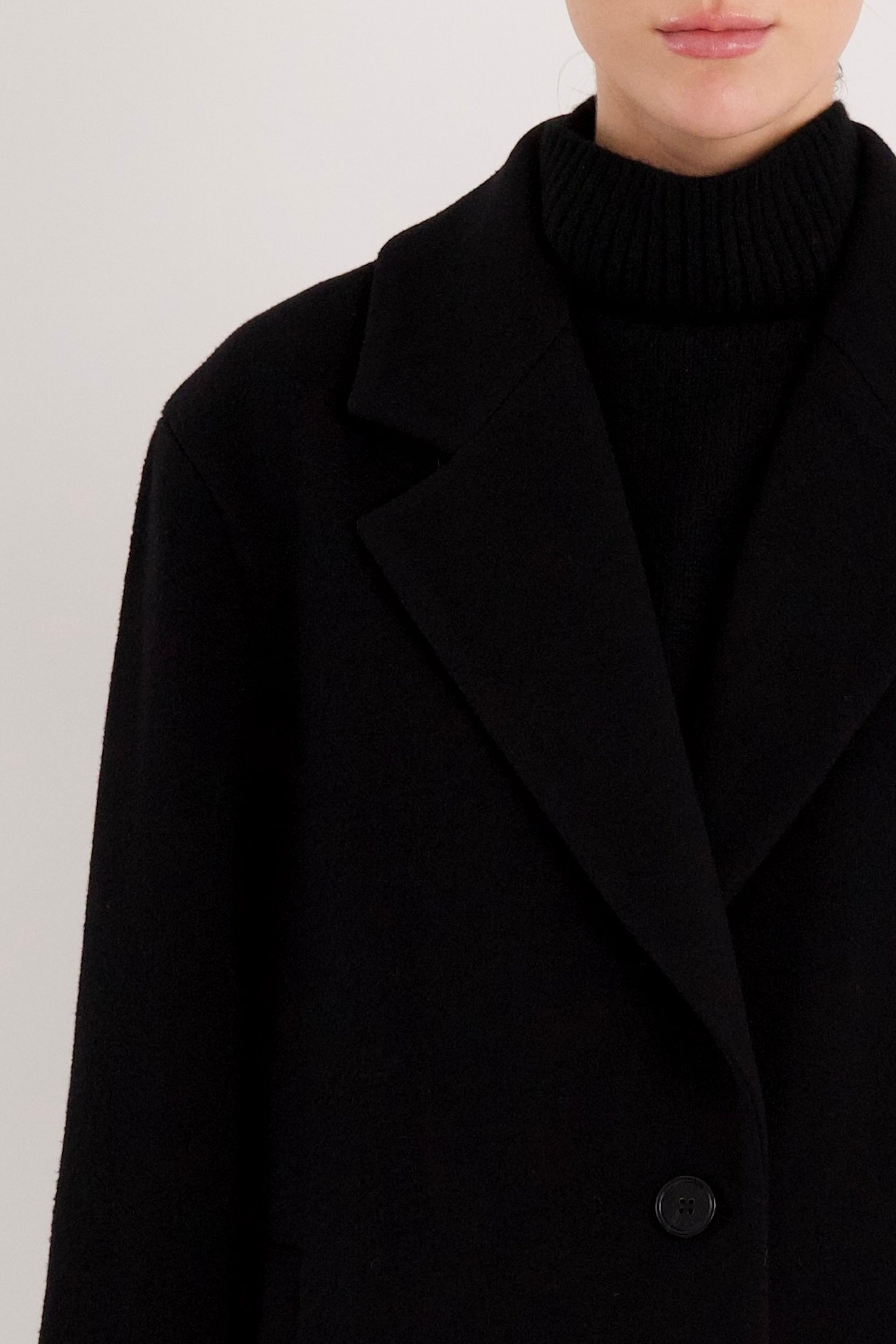 orolay Maxi Wool Coat 4-Button #color_black