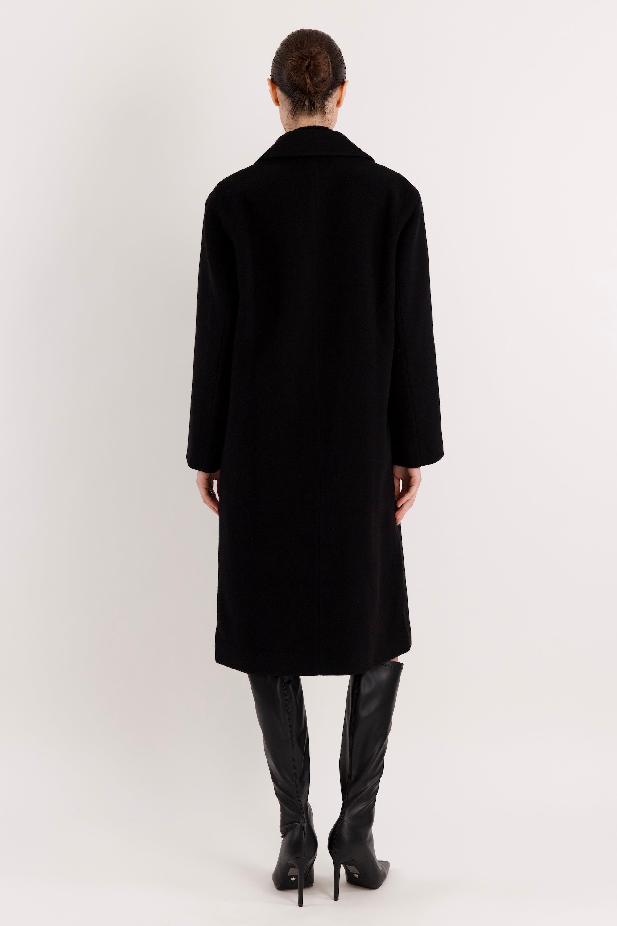 orolay Maxi Wool Coat 4-Button #color_black
