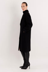 orolay Maxi Wool Coat 4-Button #color_black