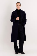 orolay Maxi Wool Coat 4-Button #color_navy
