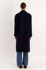 orolay Maxi Wool Coat 4-Button #color_navy