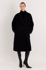 Maxi Wool Coat 2-Button OROLAY #color_black