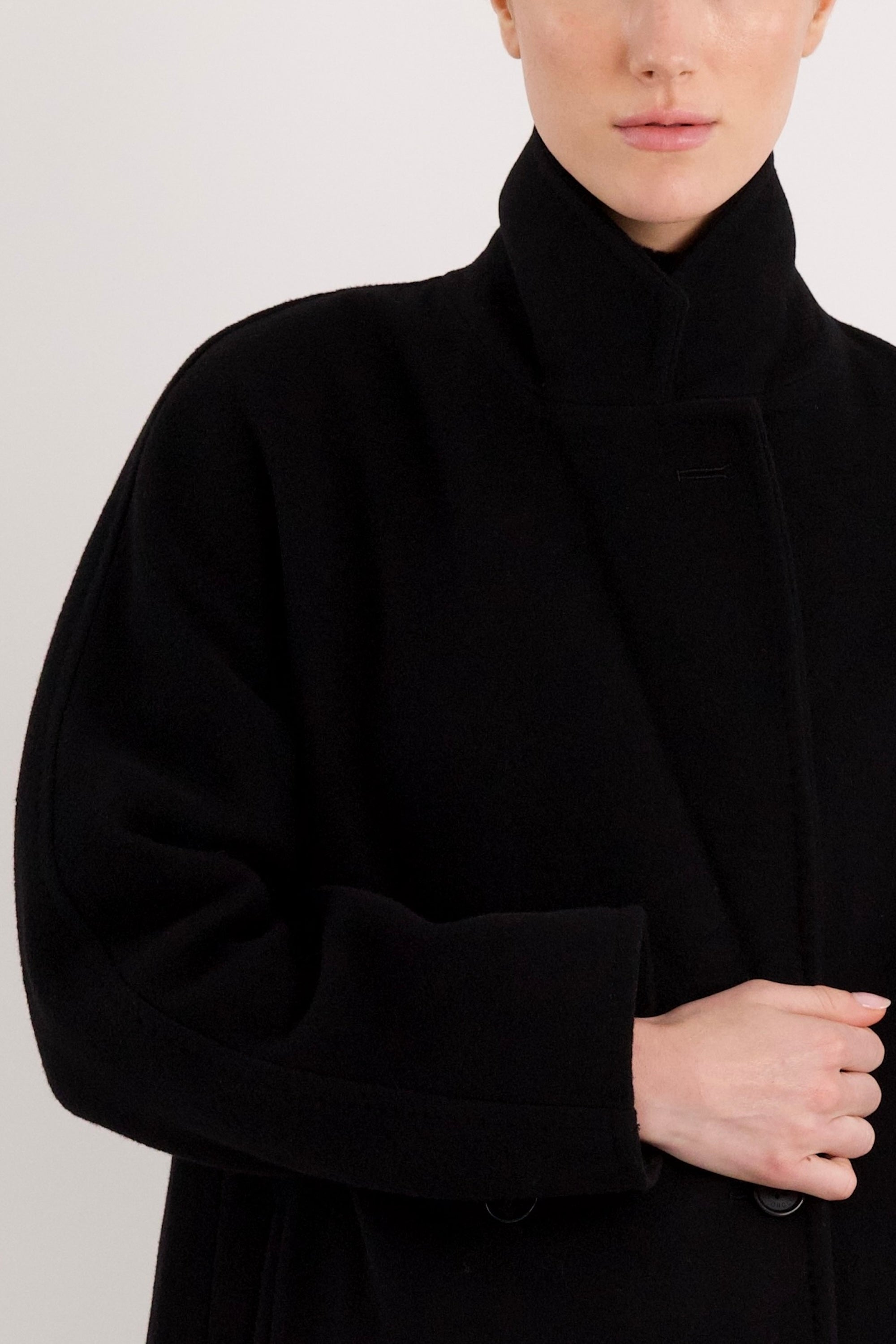 Maxi Wool Coat 2-Button OROLAY #color_black