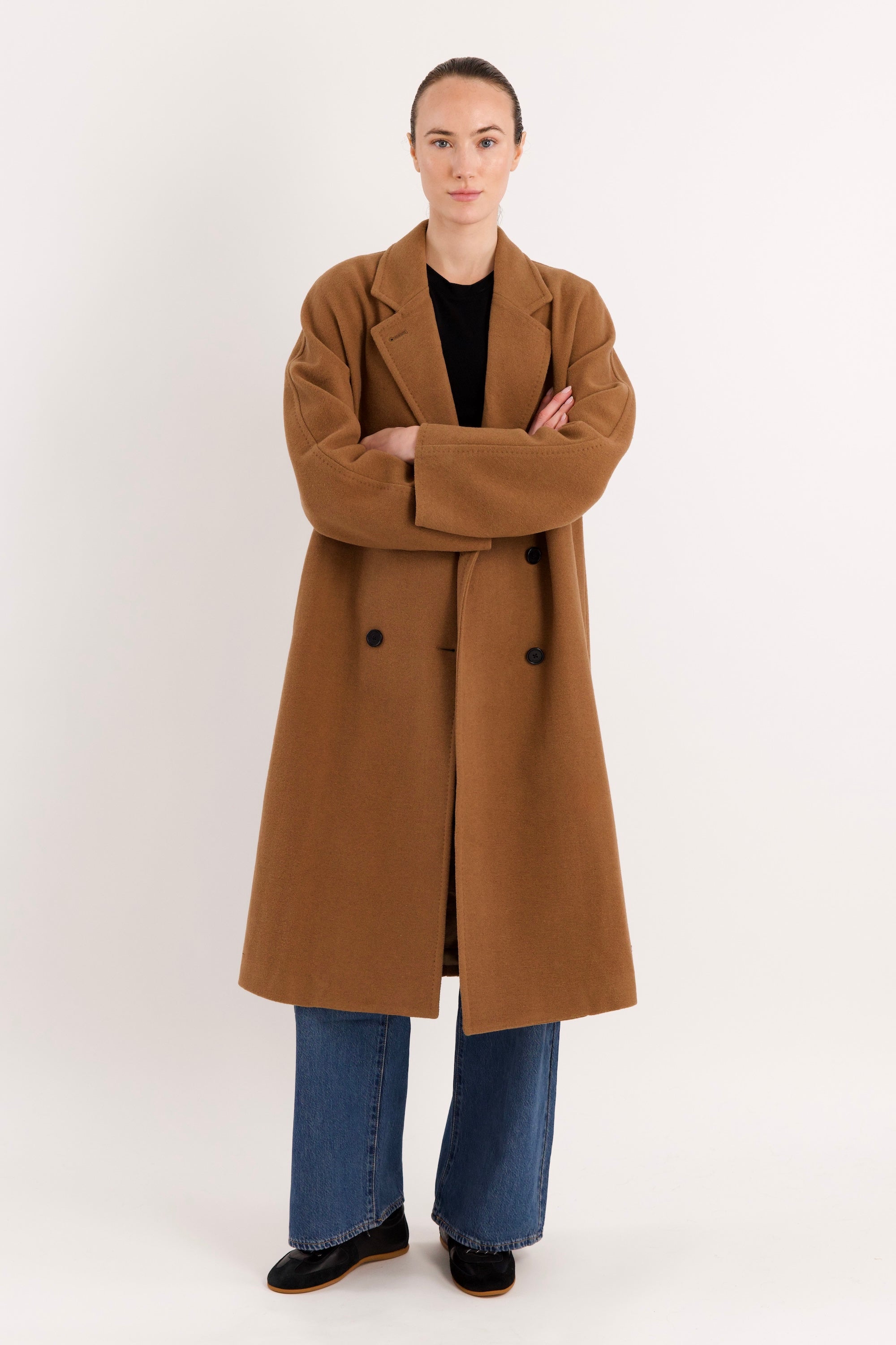 Maxi Wool Coat 2-Button OROLAY #color_camel