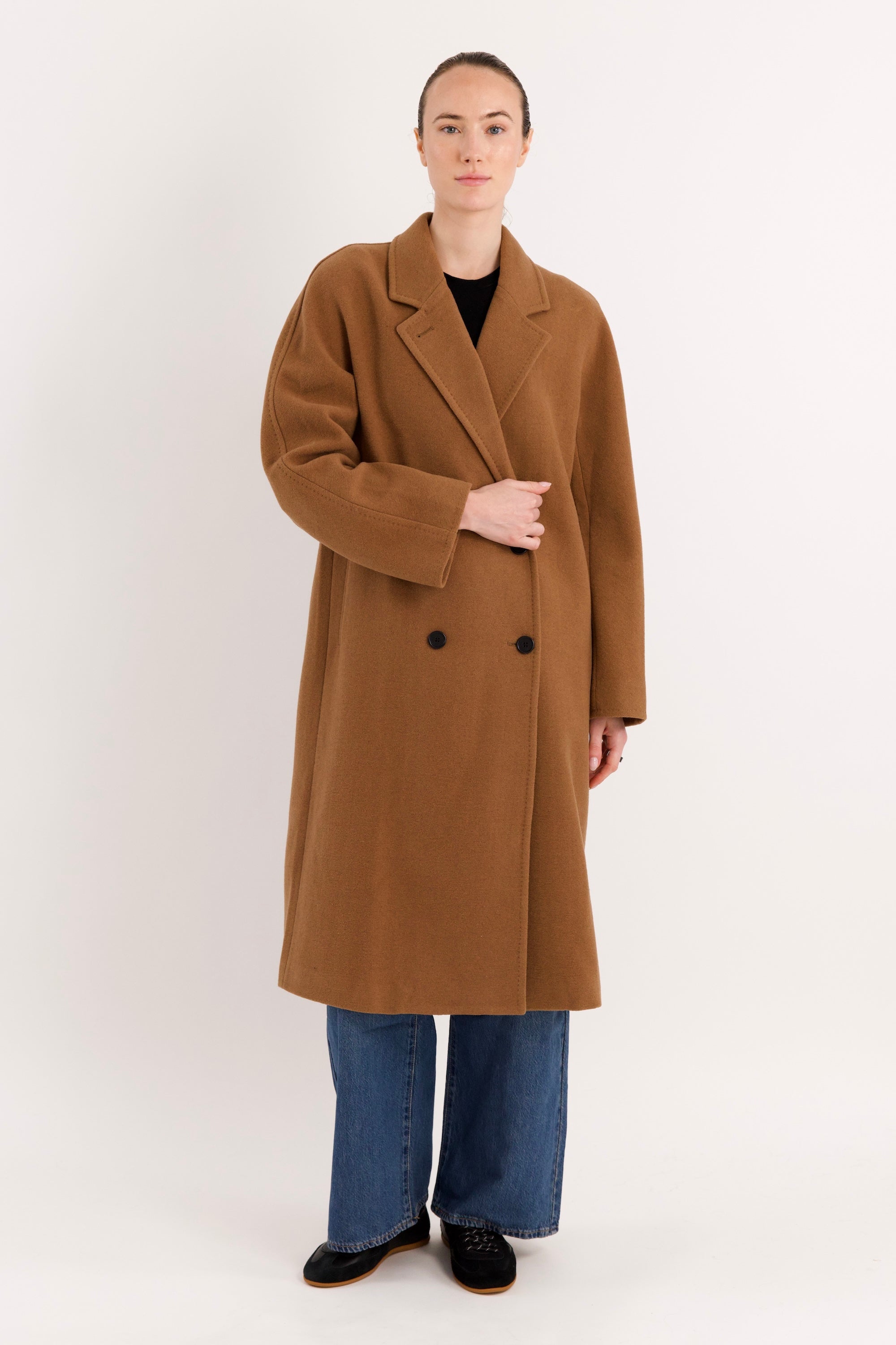 Maxi Wool Coat 2-Button OROLAY #color_camel