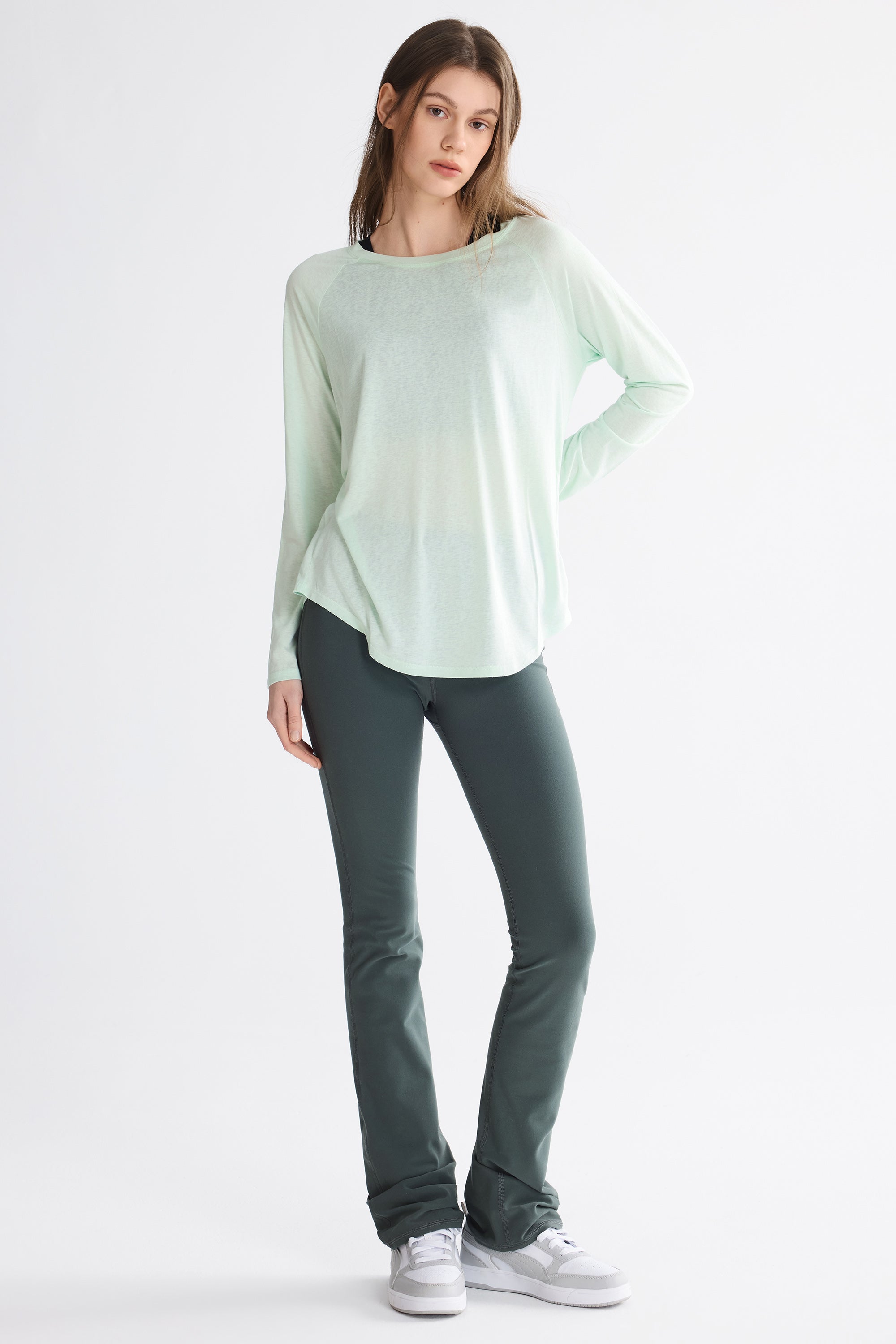 Workout Long Sleeve Tops OROLAY #color_light green
