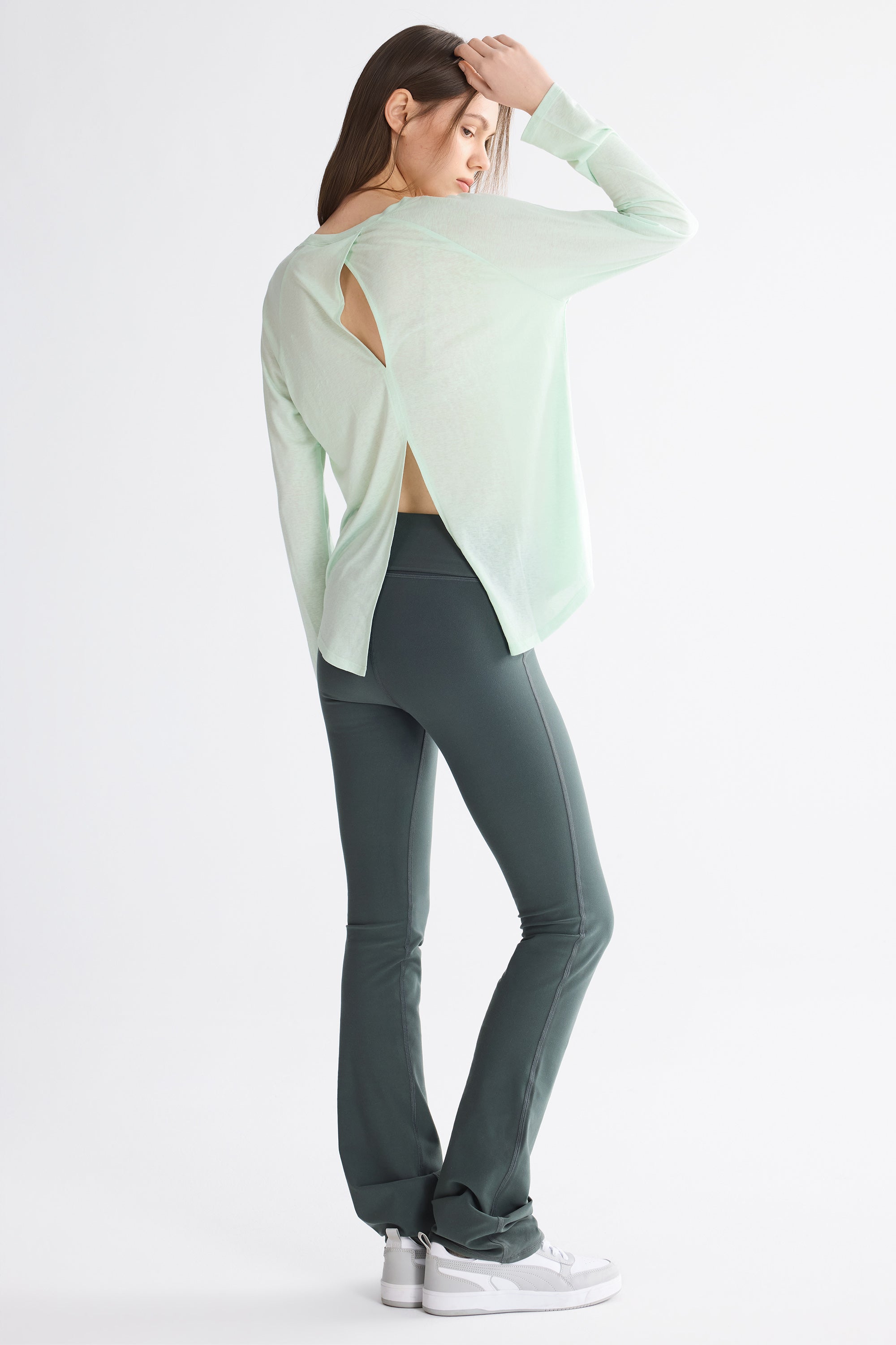 Workout Long Sleeve Tops OROLAY #color_light green
