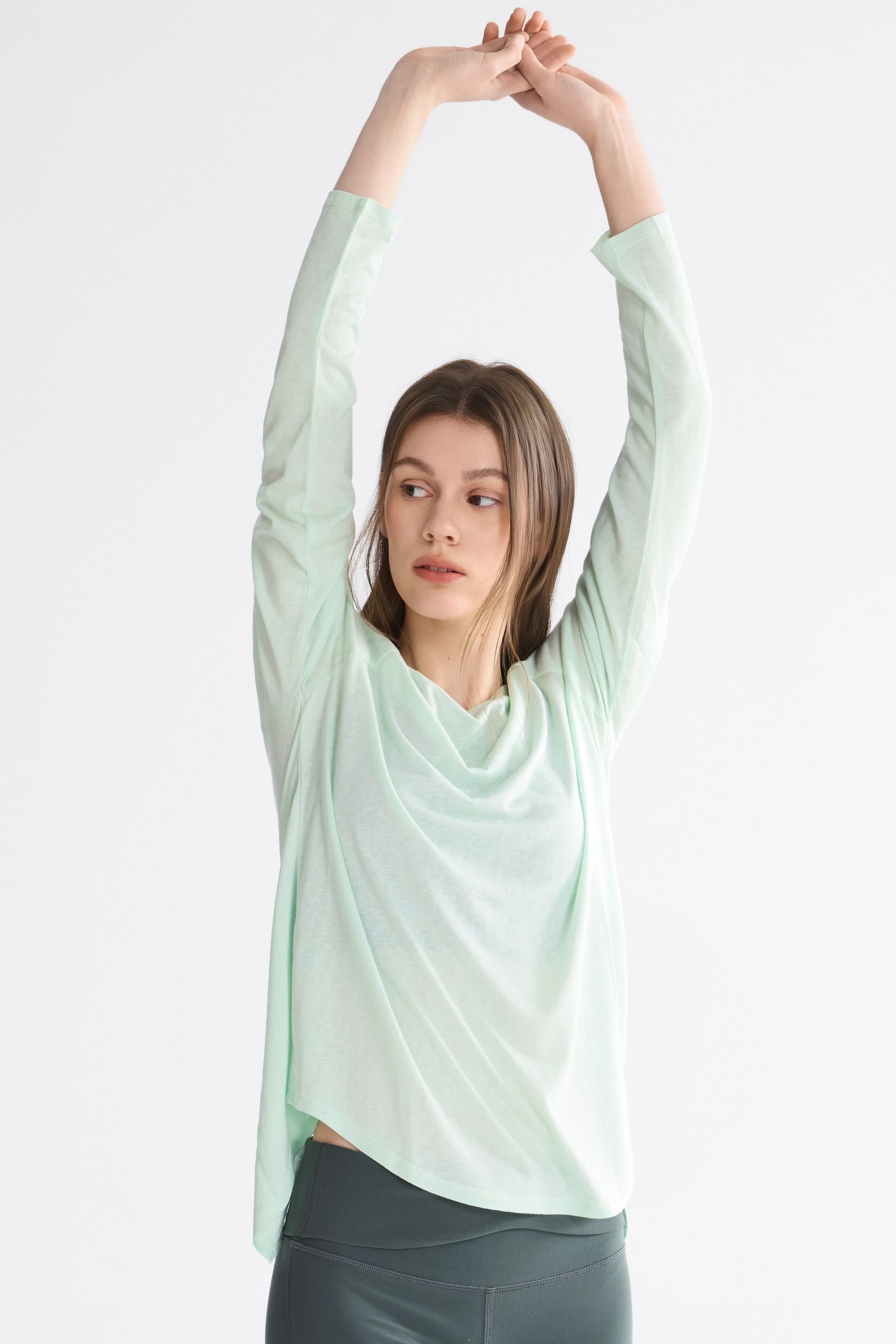 Workout Long Sleeve Tops OROLAY #color_light green