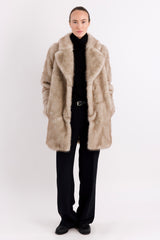 Mid-Length Faux Fur Coat orolay #color_beige