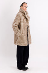 Mid-Length Faux Fur Coat orolay #color_beige