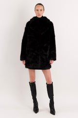 Mid-Length Faux Fur Coat orolay #color_black
