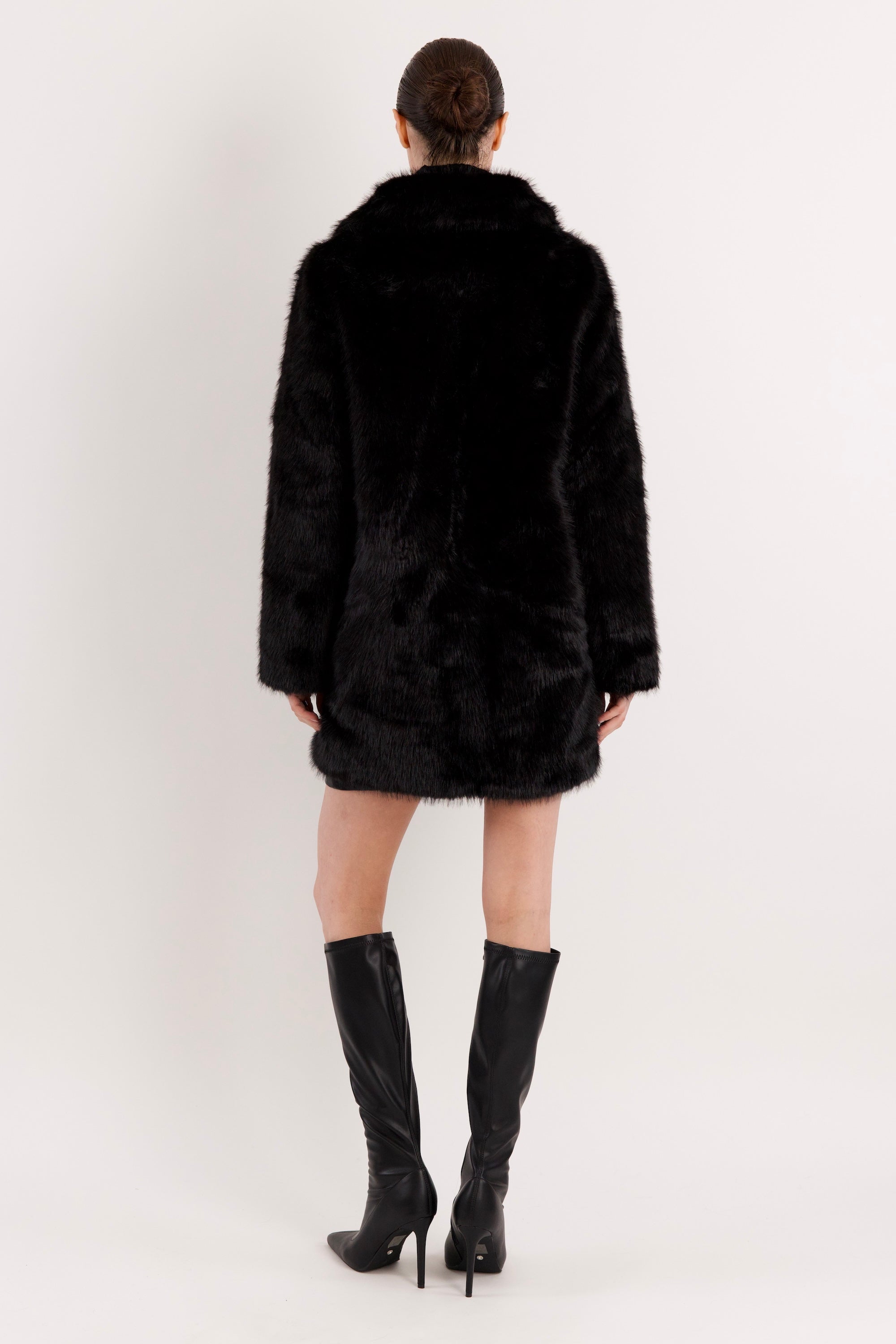 Mid-Length Faux Fur Coat orolay #color_black