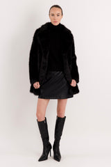 Mid-Length Faux Fur Coat orolay #color_black