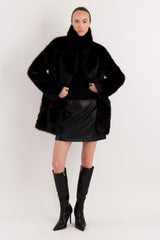 Mid-Length Faux Fur Coat orolay #color_black