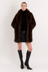 Mid-Length Faux Fur Coat orolay #color_coffee