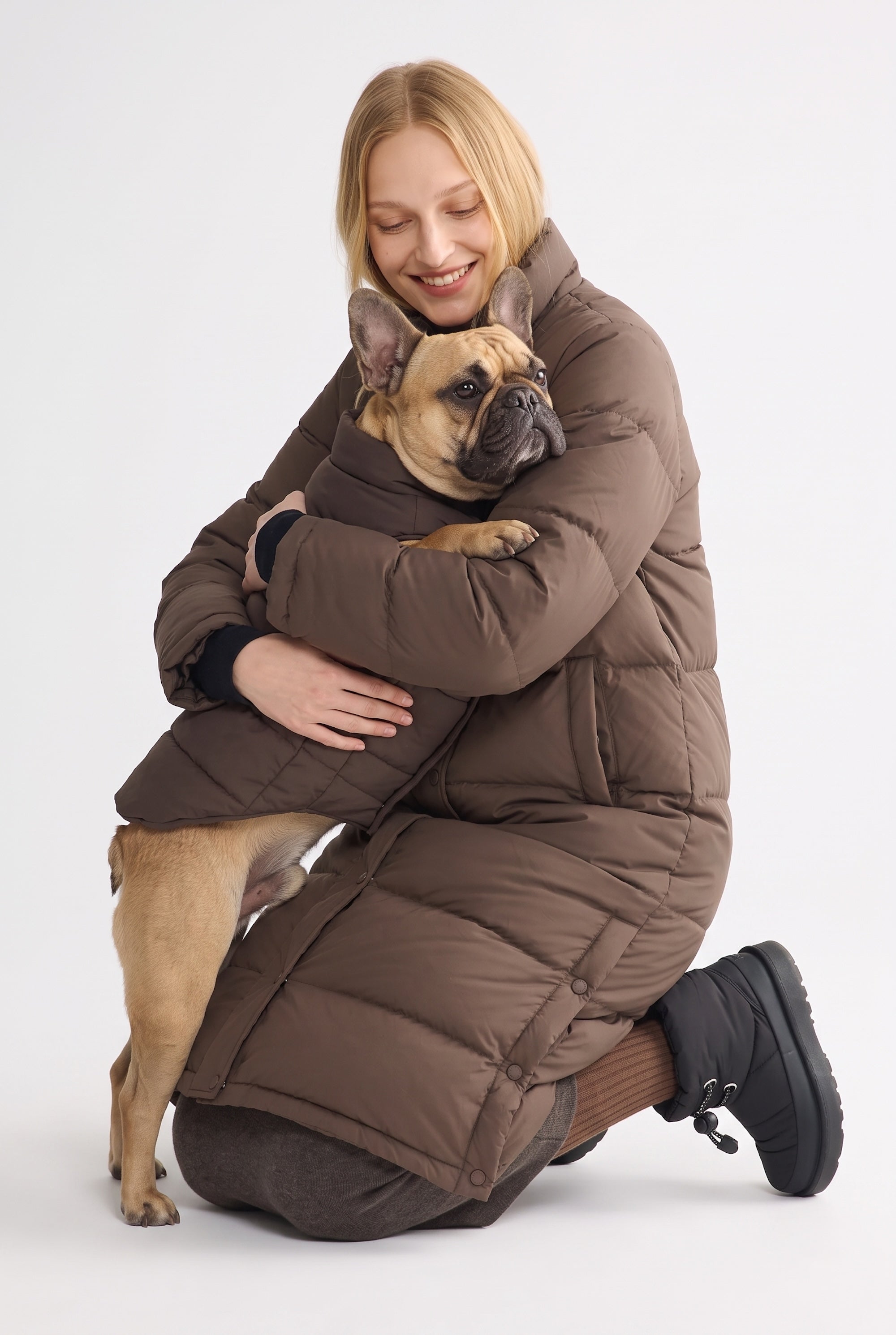 Puff-O Pet Puffer Jacket #color_coffee