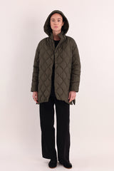Orolay Oversized Quilted Puffer Jacket Lightweight with Pockets #color_coffee,black,green
