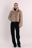 Orolay Cropped Faux Fur Coat #color_beige