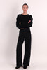Cropped Knit Sweater #Color_black