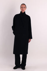 Maxi Wool Coat 2-Button OROLAY #color_navy