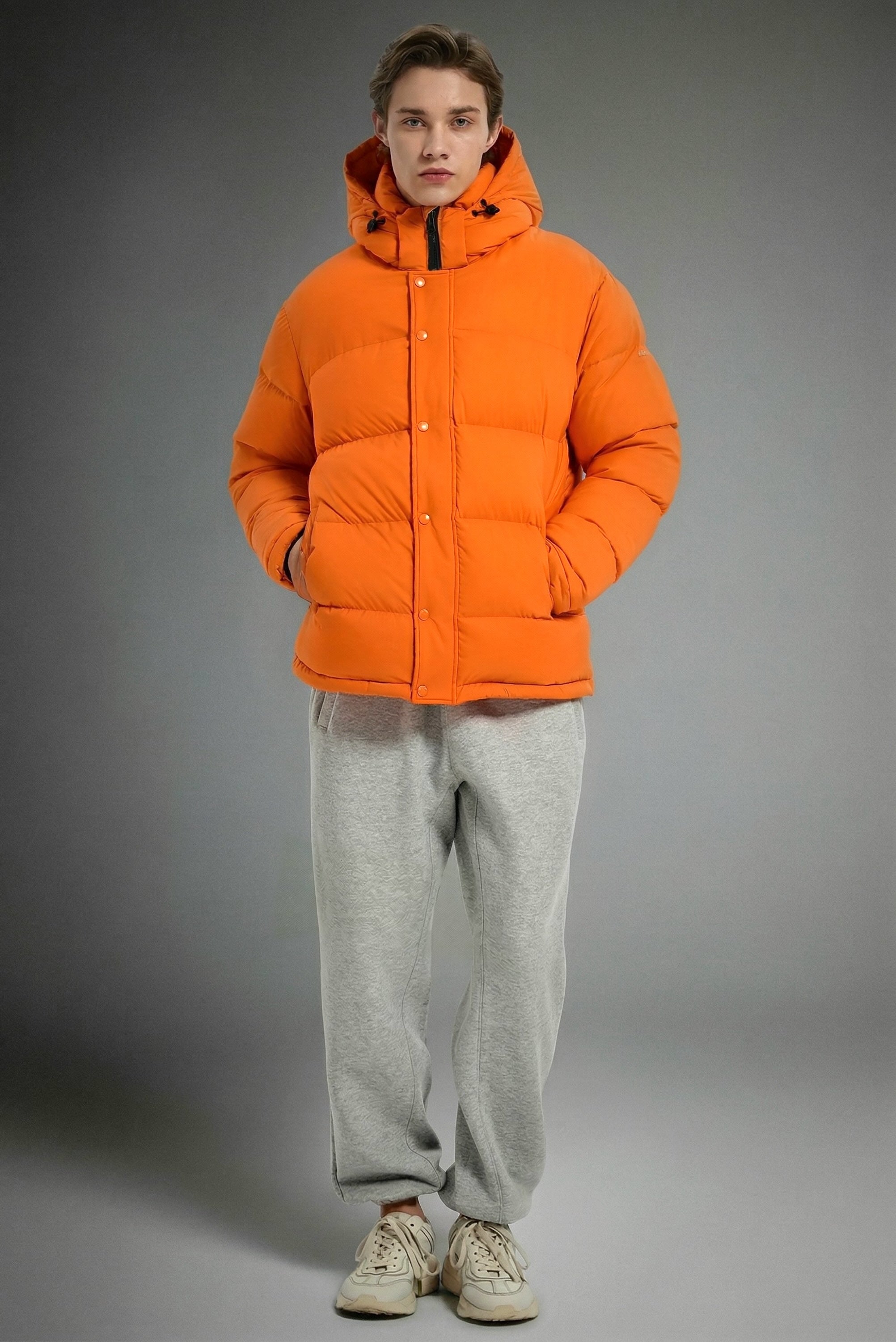 Orolay-Aurora Mens Lightweight Down Puffer-#color_Bright Marigold
