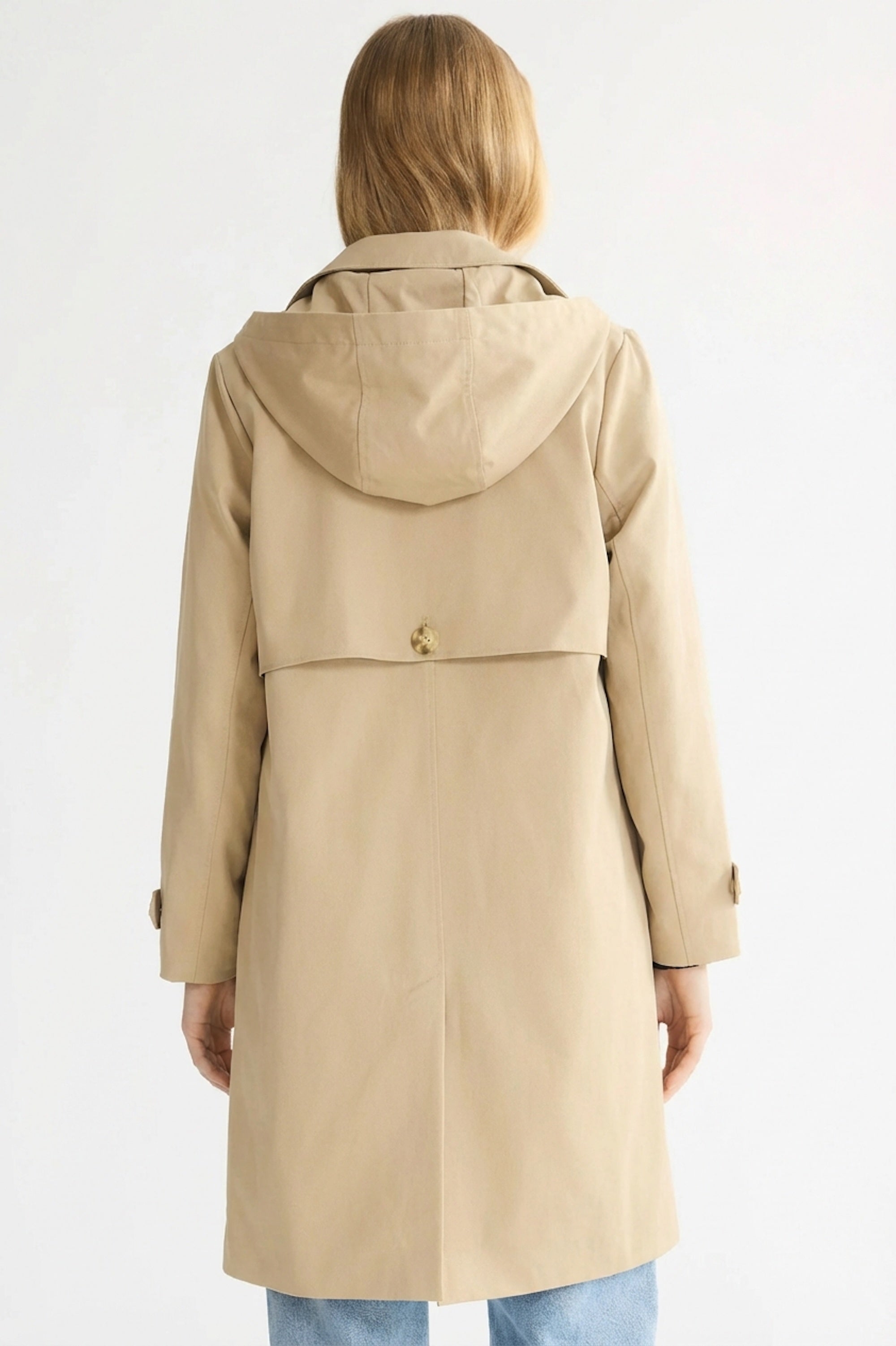 Single-Breasted Trench from Orolay - #color_Frosted Almond