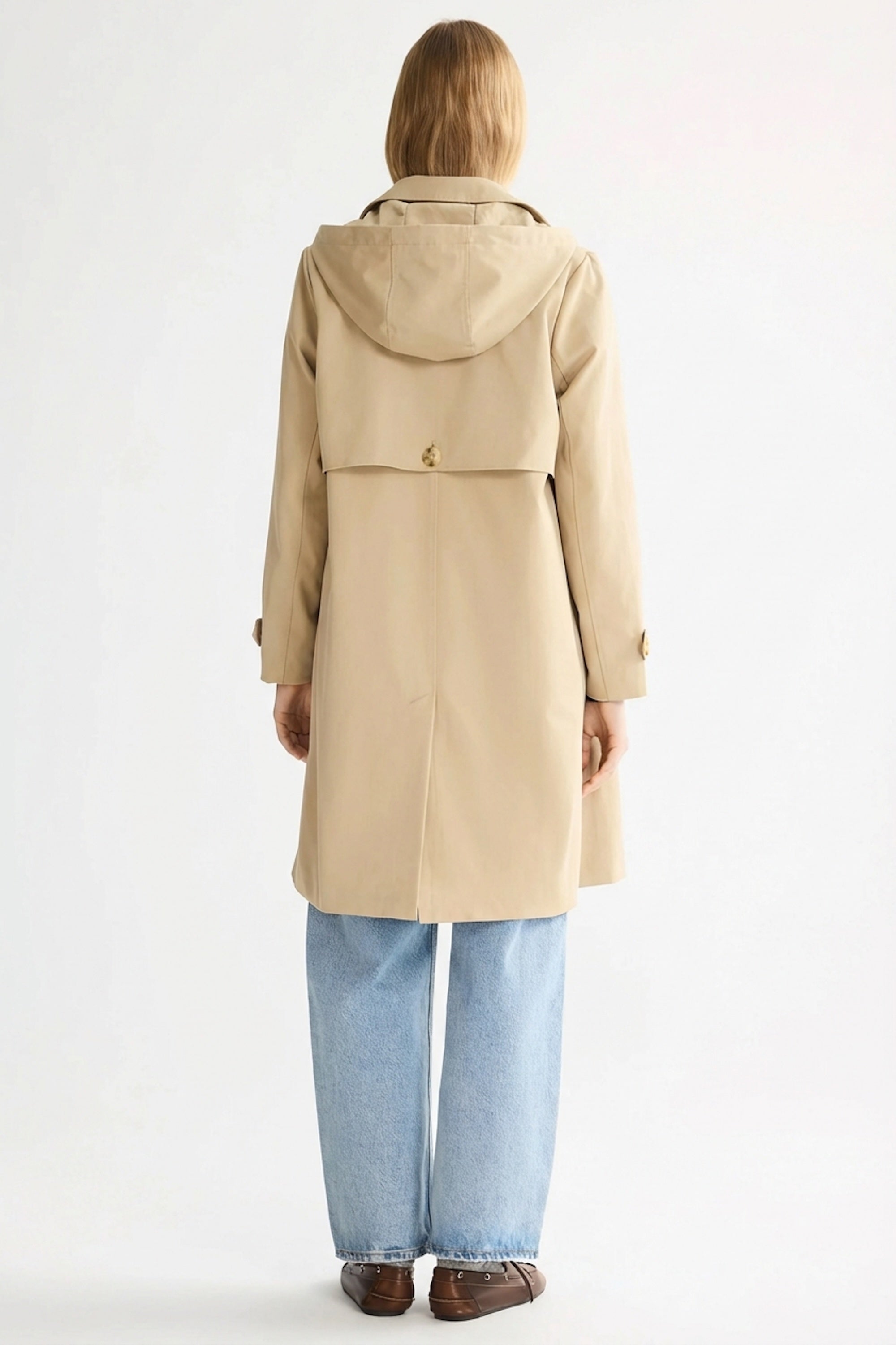 Single-Breasted Trench from Orolay - #color_Frosted Almond