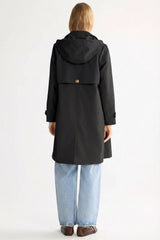 Orolay-Single-Breasted Trench-#color_Black