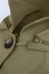 Orolay-Single-Breasted Trench-#color_Sage Green