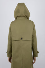 Orolay-Single-Breasted Trench-#color_Sage Green